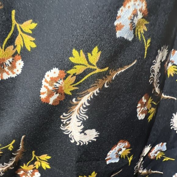 BANANA REPUBLIC Small Navy Long Sleeve Pleated Mandarin Dress Waist Pockets - Picture 6 of 16